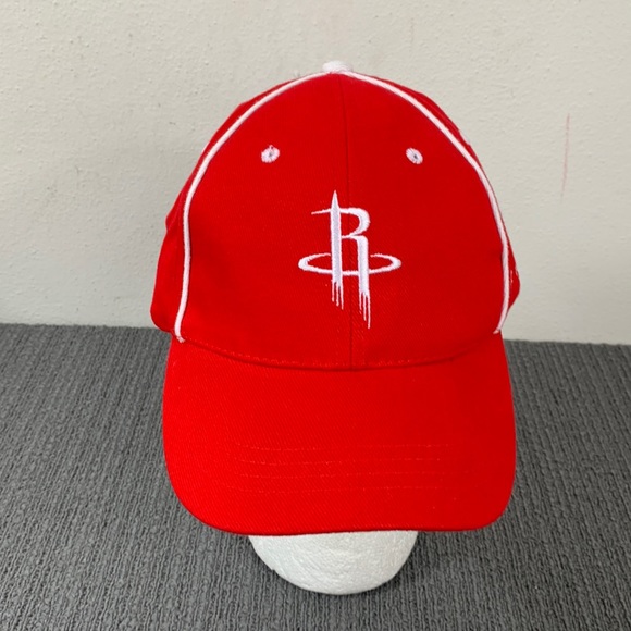 NBA Houston Rockets Hat Men's Adjustable Red White Embroidered Strapback Cap - Picture 1 of 12